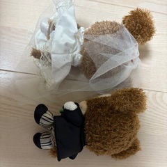 ミッキー ミニーウエディングぬいぐるみの画像
