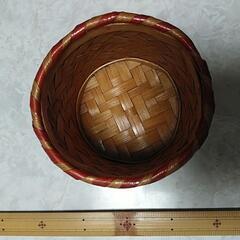 竹製の小物入れ　鉢カバーにも・・・の画像