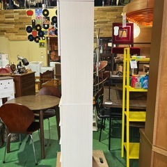 収納棚　棚　キッチン収納　レンジボード　白　ホワイト　引き出し付き　食器棚【横59.9奥32高184.5】の画像