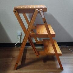 3段踏み台 ステップ 脚立 木製の画像