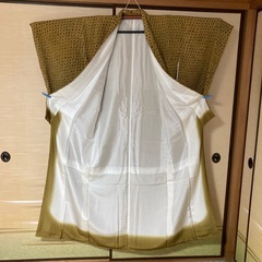 着物　総絞り　袷　小紋　しつけ糸付き　未使用品の画像