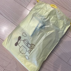 携帯用　お泊まりセット　スリッパ　ハンカチ　歯ブラシ　小物入れの画像