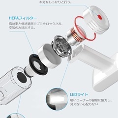 　【未使用】HAHIHU 掃除機 コードレス 12000pa強力吸引&HEPAフィルターの画像
