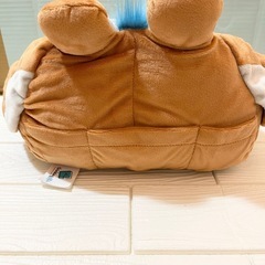 新品未使用　ぬいぐるみ　タブレットスタンド 枕 ふわふわ 3ポッケ付き アニマル 犬の画像