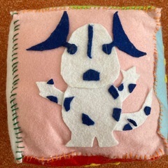 ハンドメイド　布　サイコロ　の画像