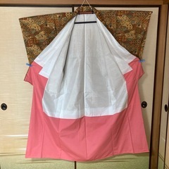 着物　小紋　袷　古典柄　しつけ糸付き　未使用品の画像