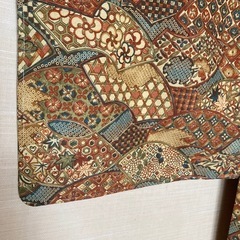 着物　小紋　袷　古典柄　しつけ糸付き　未使用品の画像