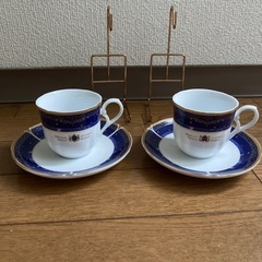 スタンド付　オリエントエクスプレス　カップ＆ソーサー　2セットの画像