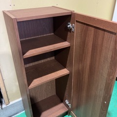 棚　シェルフ　物置　家具　インテリア　収納棚　収納家具　茶色　ブラウン　玄関収納　キッチン収納【横40.2奥30.4高107】の画像