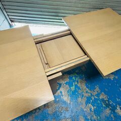 シギヤマ家具工業 ダイニングテーブル 伸長式テーブル W120～150×D80×H68.5cm 北TO1の画像