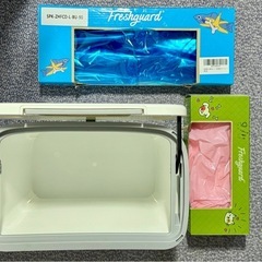 【キッチン用品まとめ売り560円】生ごみ用ゴミ箱 / 除臭袋 ピンクS(半量) / 除臭袋 ブルーL(約2/3) セットの画像