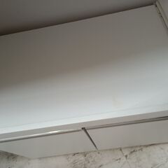 リユースのサカイ栃木店★ジモティ割あり★ NITORI レンジ台 ホワイト W90×D40×H89.5 クリーニング済み TC10156の画像