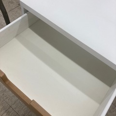 【ジモティー割引で最大15％OFF⭐️】 デスクワゴン　引き出し収納　木目×ホワイトの画像
