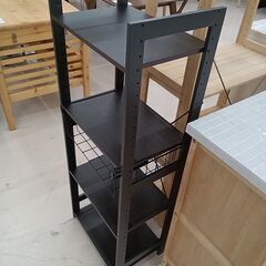 リユースのサカイ栃木店★ジモティ割あり★  キッチンワゴン ダークブラウン W42.5×D28×H114 クリーニング済み TC10158の画像