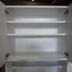 訳アリ 幅60cm 木製 キッチン収納 ホワイト 食器棚 レンジラック 収納棚 札幌市東区 新道東店の画像