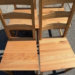 【🪑IKEA/イケア ヨックモックテーブル、イス4脚セット】廃盤商品　木製テーブル　table リビング　living ダイニング　dining イス　椅子　4人掛け　四人掛け　4p 4Pの画像