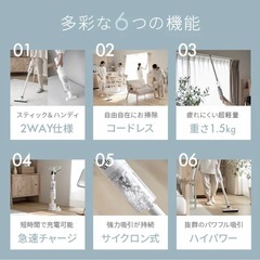 コードレススティククリーナー　掃除機　アンドデコ　　の画像