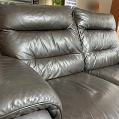 本皮　ソファ（黒）の画像