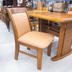 ダイニング3点セット　ブラウン　リユース品　価格　9,900円の画像
