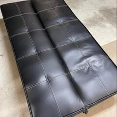 ソファベッド　ソファー　ソファーベット　黒　防水　PU ソファーの画像