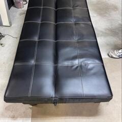 ソファベッド　ソファー　ソファーベット　黒　防水　PU ソファーの画像
