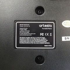 【自社配送は札幌市内限定】Artesia/アルテシア 電子ピアノ Performer スタンド付き 88鍵盤 ブラック系の画像