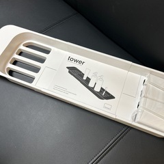 山崎実業 【 伸縮バスタブトレー タワー 】 tower バスルーム お風呂 バスタイム テーブル 机 スマホ タブレット バスタブラック の画像