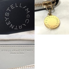 【極美品】ステラマッカートニー ラウンドファスナー 長財布 パンチングロゴ ブラックの画像