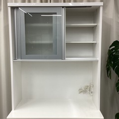 KH-22【新入荷　リサイクル品】ニトリ　レジューム90 オープンキッチンボード　白の画像