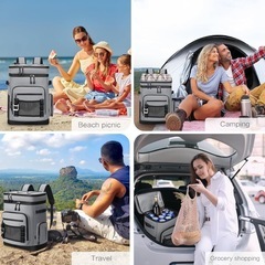 【新品未使用】防水断熱 クーラーバック 漏れ防止 クーラーバックパック キャンプ ビーチ 釣りの画像