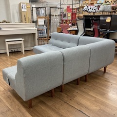 ジモティー限定価格！S223 ⭐ 日本製 ダイニングソファ4点セット コーナーソファセット 幅190cm 奥行193cm USEDの画像