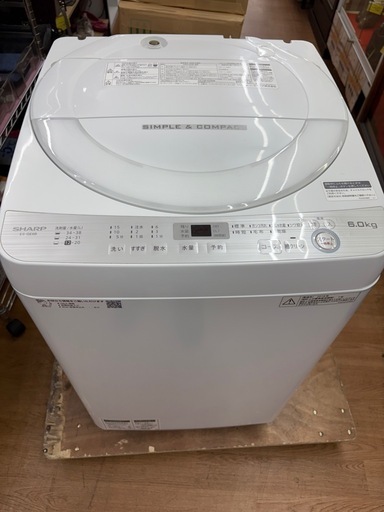 ☆ドリーム荒牧店☆☆ジモティー割引有☆ 6.0kg洗濯機/シャープ/ES-GE6B/2018