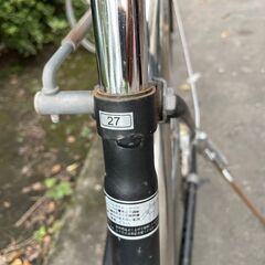 自転車　No.376　シティサイクル　27インチ　ブラック　6段切替　【リサイクルショップどりーむ天保山】の画像