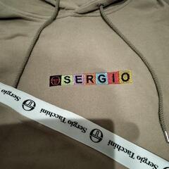 SERGIO TACCHINI GAP スウェットパーカー 2枚セット セルジオタッキーニ ギャップ ベージュ グリーン 刺繍 ロゴ ライン サガラワッペンの画像