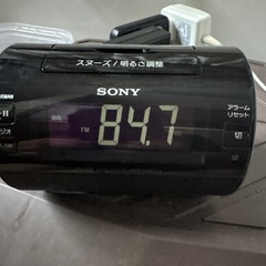 SONY WALKMAN対応 クロックラジオ FM/AM ブラック 目覚まし時計 ブラックの画像