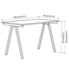 IKEA  デスク　Trotten  トロッテン　ベージュ/ホワイト の画像