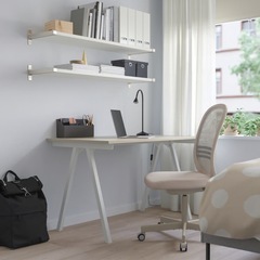 IKEA  デスク　Trotten  トロッテン　ベージュ/ホワイト の画像