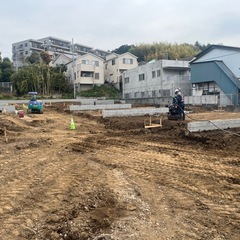 新築飲食店　基礎外構工事の画像