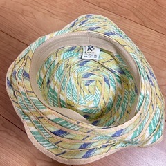 キッズ　帽子　54cm　ストローハットの画像
