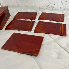 春慶塗り 菓子器 菓子皿 菓子ようじ 木製 漆器 茶道具 和風 伝統工芸 アンティーク レトロ 茶道 和菓子器 茶会 日本製 A0151の画像