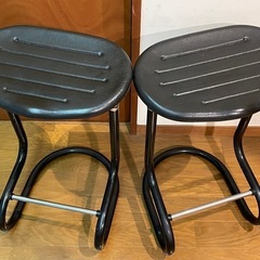 昭和のデザイン　スツール（ハイチェア）　２脚セットの画像
