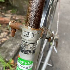 自転車　No.377　シルバー　26インチ　内装3段切替　シティサイクル　【リサイクルショップどりーむ天保山】の画像