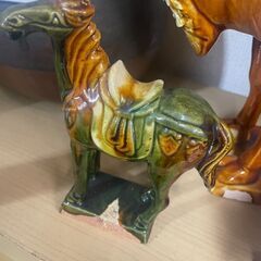 リサイクルショップどりーむ荒田店　No4050 オブジェ　置物　陶器　馬の画像