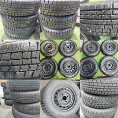 掲載終了ありがとうございました！処分前にぜひ★155/65R14★145/6PR12スタッドレスタイヤにホイール４本セット各種の画像