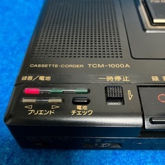 昭和レトロSONYカセットCORDER TCM-1000A現状品ジャンク品扱い品の画像