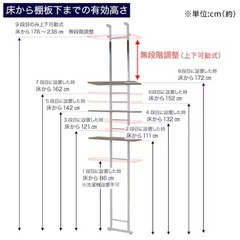 ニトリ　突っ張り洗濯機ラック(ブラック)  の画像