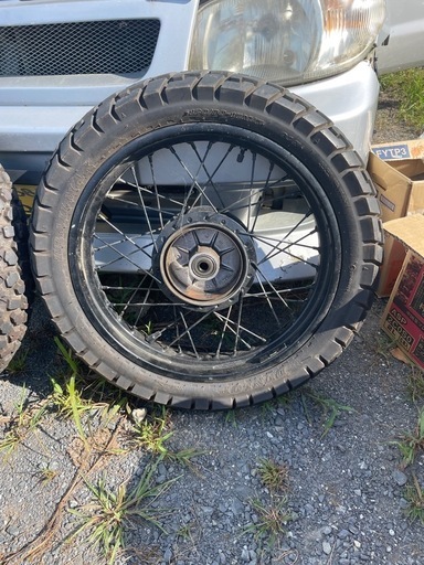 gn125 前後スポークホイールブロックタイヤ付き (しょう) 福島の