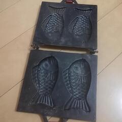 鋳鉄製のたい焼き器　2個焼きの画像