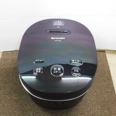 【JM693】2023年製 SHARP シャープ IH炊飯器 5.5合 IH式 PLAINLY 匠の火加減 ブラック KS-HF10B-B IH炊飯ジャー 厚釜3mmの画像