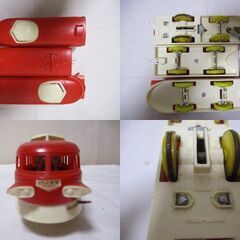 G∝232 プラレール パノラマとっきゅう 3両セット 旧動力 トミー 日本製 前スイッチ TOMY JAPAN 検：特急 当時物 鉄道 絶版品の画像
